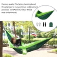 thumbnail image 2 of Hamaca portátil nylon camping hamaca doble gente colgando cama viaje camping columpio para senderismo mochilero backyard balcones verde Yuarrent OD003579-02B, 2 of 7