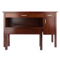 thumbnail image 4 of Emmett 2pc Desk with Bench Set in Walnut Finish, 4 of 6