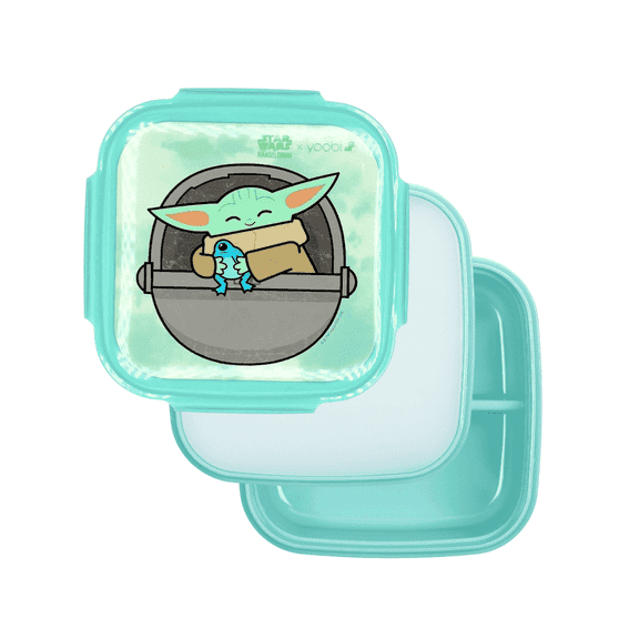 Yoobi x Star Wars Grogu Bento Box – Leakproof Lunch Container with Ice Pack and 3 Compartments