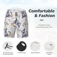 thumbnail image 5 of Haiem Rabbit And Butterfly Mens Swim Trunks with Compression Liner 2 in 1 Swimming Shorts Stretch Swimwear Quick Dry,Board Shorts-XX-Large, 5 of 9