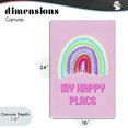 thumbnail image 4 of Stupell Industries Eclectic Happy Place Dotted Rainbow Canvas Art, 16 x 24, by Pooja Dave, 4 of 8