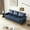 Navy Blue, variant on 5-Seat Modular Sectional Sofa with Storage Boxes, Faux Leather Mid Century Modern Couches, Comfy Cloud Couch with Nails Decoration and Wood Legs for Living Room, Navy Blue
