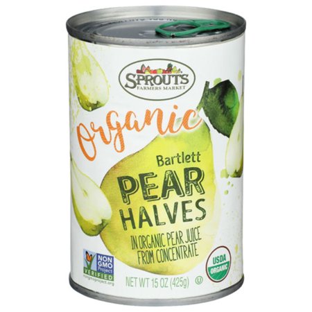 SPT Organic Bartlett Pear Halves 15 oz can