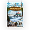 thumbnail image 2 of Huntington Beach, California, Montage Scenes (12x18 Wall Art Poster, Room Decor), 2 of 3