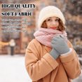 thumbnail image 5 of KOITHOT Winter Women Touchscreen Leather-Palm Gloves, Elegant Warm Touchscreen Gloves for Women Gift Set, 5 of 6