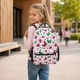 thumbnail image 5 of 17-inch Floral-Print Backpack, Fun DIY Coloring Backpack with a Spacious Main Compartment and Zippers,Lightweight & Soft for Sports Travel and Gym, 5 of 8