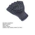 thumbnail image 3 of UDIYO Headband Elastic Knitted Headwrap Hollow Out Wide Band Sports Headband, 3 of 4