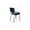 Black, variant on HomeStock Diner Chair with Button Tufted Back and 2" Box Seat, Metal - 19.5"D x 15.5"W x 31.5"H, Chrome Plated Steel Frame-Color:Royal Blue