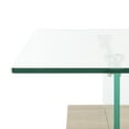 SAFAVIEH Kayley Rectangular Modern Glass Coffee Table, Natural