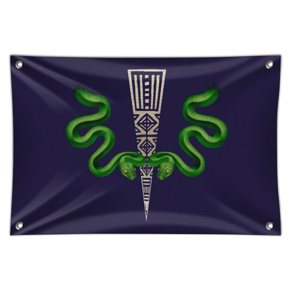 Aztec Double Green Snakes Home Business Office Sign