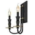 thumbnail image 4 of Westinghouse Cresting Two-Light Indoor Wall Fixture, Oil Rubbed Bronze Finish with Antique Brass Accents, 4 of 4