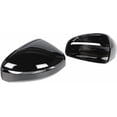 thumbnail image 1 of Mirror Cover Compatible For Audi TT TTS TTRS MK2 (8J) R8 (42) 2007-2014 Carbon Fiber Look/Gloss Black Exterior Rear View Cap Replacement(Carbon pattern), 1 of 7