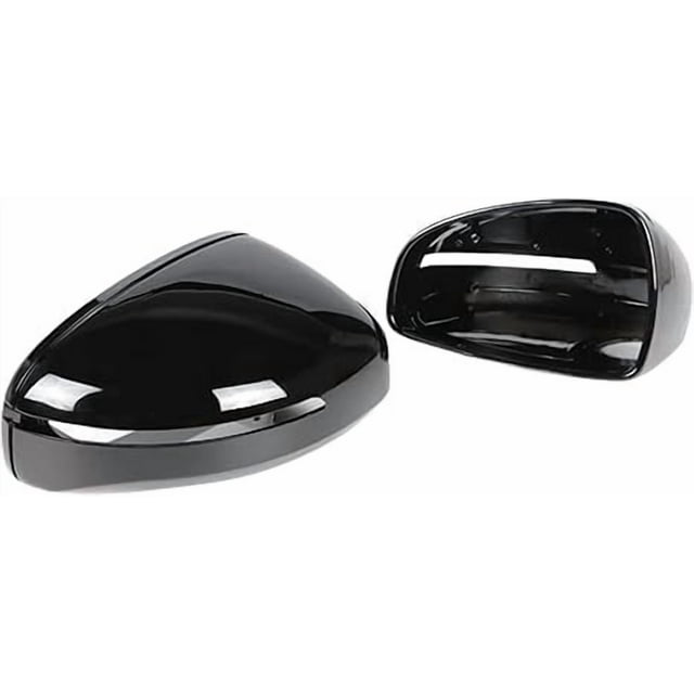 Mirror Cover Compatible For Audi TT TTS TTRS MK2 (8J) R8 (42) 2007-2014 Carbon Fiber Look/Gloss Black Exterior Rear View Cap Replacement(Carbon pattern)