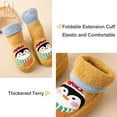 thumbnail image 5 of Gustave Baby Boy Girls Toddlers Socks Animal Moccasins Non-Skid Indoor Slipper Winter Warm Infant Booties Shoes (12-18 Months), 5 of 9