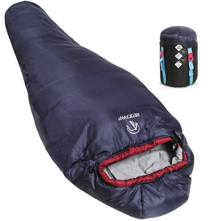 - REDCAMP Mummy Sleeping Bag for Backpacking,Lightweight Portable Camping Hiking Sleeping Bag for Adults