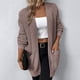 thumbnail image 1 of Puntoco Mujeres Casual Soild Manga Larga Bolsillo Punto Cardigan Suéter Abrigo Outwear Flash Picks Puntoco Puntoco-6680, 1 of 6
