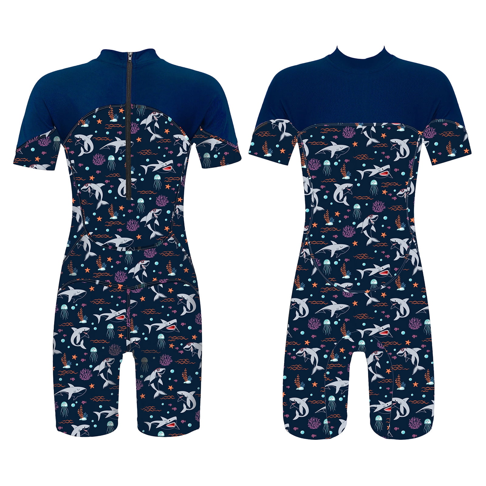 inhzoy Kids Boys Girls One Piece Swimsuits Water Sport Swimwear