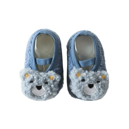 

Colisha Baby Sock Shoes Non-Slip Floor Slippers First Walker Socks House Comfort Slipper Soft Soles Home Shoe Blue Bear 5C