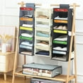 thumbnail image 6 of 5-Tier Closet Organizer, Closet Hanging Rack with Side Pockets and Custom Labels, Foldable (Black), 6 of 9