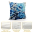 thumbnail image 4 of SHANXI  Blue Floral Throw Pillow Covers Watercolor Flower Decorative Couch Pillow Cases Home Decor for Bedroom Cushion Outdoor 12x12in, 4 of 5