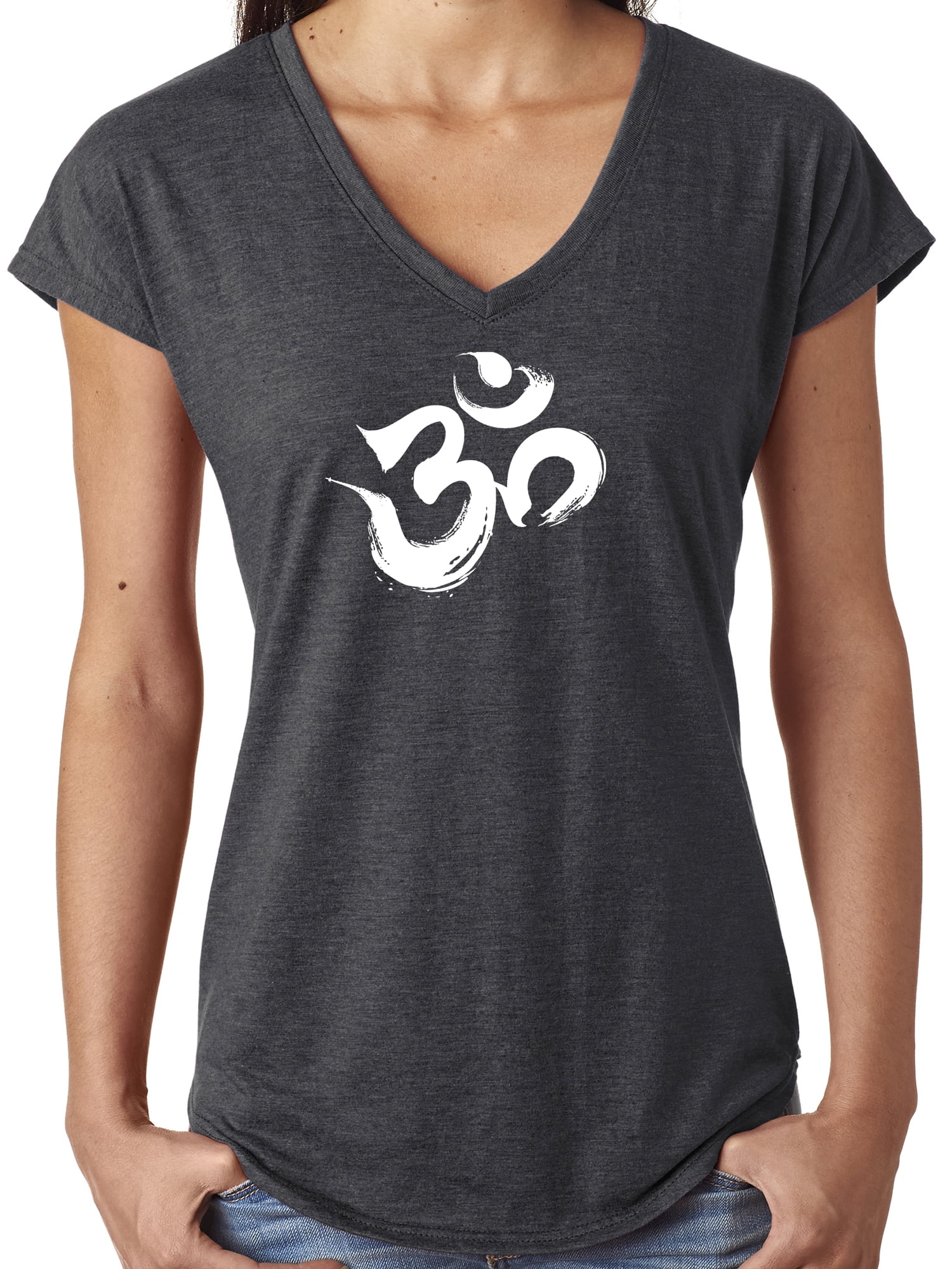 Mens Brushstroke Hindu OM Performance Yoga Tee Shirt