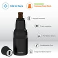 thumbnail image 4 of Asobu Frosty Beer 2 Go Vacuum Insulated Double Walled Stainless Steel Beer Bottle and Can Cooler with Beer Opener (Midnight Black), 4 of 9