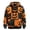 401#Orange, variant on Men Hooded Sweatshirt Patchwork Smile Print Long Sleeve Loose Fall Hoodie