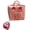 Red, variant on Quilted Cotton Gingham Storage Tote Bag Boho Foldable with Handles, Floral Red Gingham Picnic Basket for Home