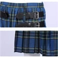 thumbnail image 5 of Homme Jupe Écossais à Carreaux Costume Gothique Punk Jupe Plissée Écossais Kilts Déguisement d'Écossais Vintage Waist Réglable Montagnes Robe Traditionnel pour Club Cosplay,taille L, 5 of 5