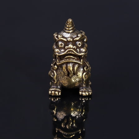 Milisten 1Pack Chinese Bronze Artware Kylin Decor Evil Spirits Dispelling Home Decoration