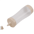 thumbnail image 3 of 3X Botella exprimible para bote de plástico para salsa, vinagre, aceite, ketchup, vinagrera, dispensador de condimentos, beige y transparente, 3 of 3