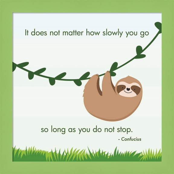 Great Art Now Keep Going by Color Me Happy, Framed Wall Art, 14W x 14H