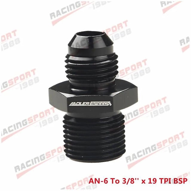 AN4/6/8/10/12 Male to 1/8" 1/4" 3/8" 1/2" 3/4" BSP BSPP Straight Adapter Aluminum Black/Blue~2131