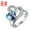 No8, variant on Copper Sapphire Crystal Heart of Ocean Ring for Women
