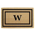 thumbnail image 1 of Nedia Home O2044W 22 x 36 Po Mince Double Cadre Photo Résistant Tapis de Porte de Coco & 44; Monogrammé W - Noir, 1 of 1