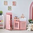 thumbnail image 6 of Teamson Kids Little Chef Chester Wooden Play Kitchen Set with Separate Fridge, Oven & 12 Food Accessories, Peach, 6 of 13