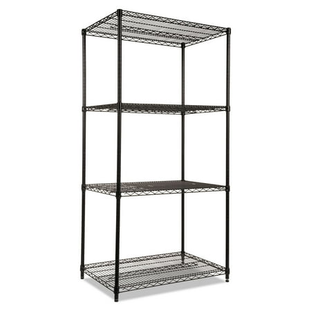 

Alera Nsf Certified Industrial 4-shelf Wire Shelving Kit 36w X 24d X 72h Black