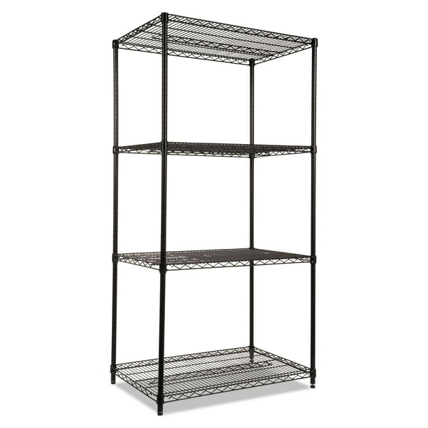 Alera Nsf Certified Industrial 4shelf Wire Shelving Kit, 36w X 24d X