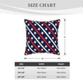 thumbnail image 2 of Housses de Coussin Décoratives en Velours Lot de 2, Housse de Coussin Carrée Douce avec Fermeture Éclair Invisible Imprimé Étoiles Rouges Blanches Bleues, 20"x20 Pouces, 2 of 6