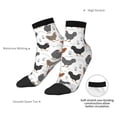 thumbnail image 4 of Bingfone Retro Rooster Design Patterned Men's Women's Casual Cotton Socks, 4 of 5