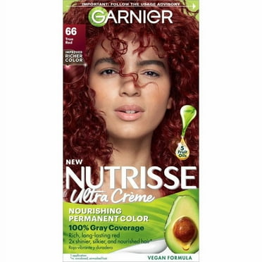 Garnier Nutrisse Nourishing Color Creme, True Red [66] 1 ea (Pack of 2)