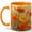 Orange, variant on Orange Marigold Flowers 11oz Ceramic Mug, Fall Botanical Coffee Cup