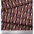 thumbnail image 3 of Soimoi Poly Georgette Fabric Text & Bunny Animal Printed Craft Fabric by the Yard 52 Inch Wide, 3 of 3
