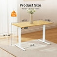 thumbnail image 3 of 【Holiday Special】48x24 Inch Electric Standing Desk with T-Shaped Bracket for Premium Stability, Large Adjustable Height Home Office Desk, Oak, 3 of 8