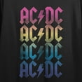 thumbnail image 2 of ACDC Logo Rainbow Gradation Women's Black Crop T-Shirt-Small, 2 of 3