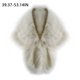 thumbnail image 5 of Minnieouse Capa cálida de invierno para novia con plumas artificiales, chaqueta de boda, chal, abrigo, bufanda cálida, accesorio de vestir, trabajo Accesorios de disfraces Blanco Minnieouse AP012809-03, 5 of 6