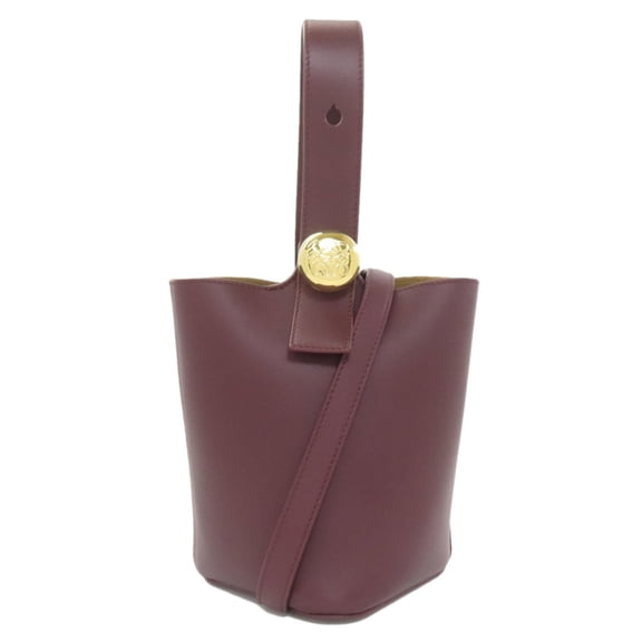 Pre-Owned Loewe Pebble Bucket Bag Mini 2-Way Handbag Calfskin Women's LOEWE