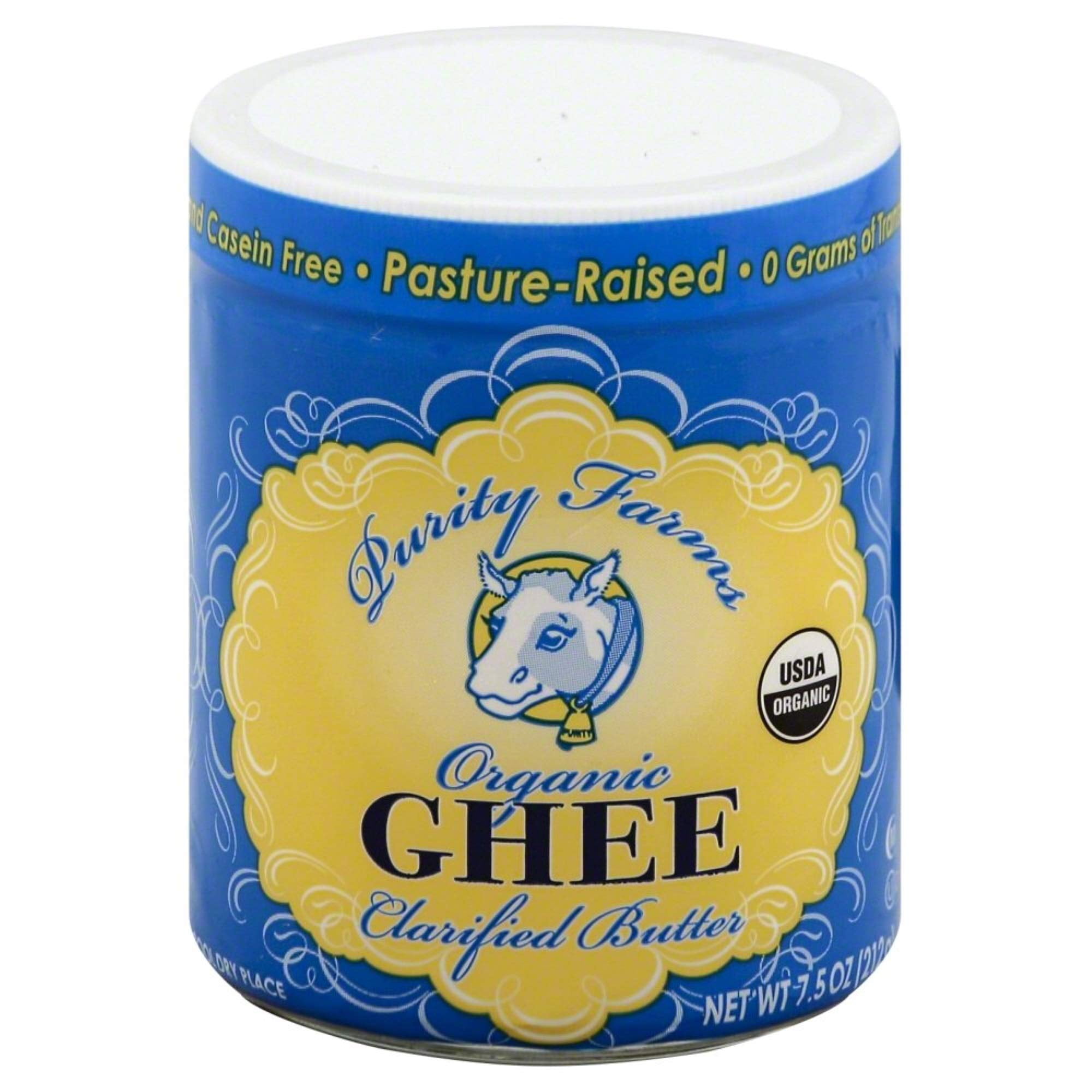 Purity Farms Organic Ghee Clarified Butter, 7.5 Ounce (Pack of 6