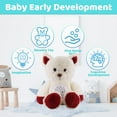thumbnail image 4 of LINXUXIE White Bear Stuffed Animal Baby Doll, Music & Sound Toy for Kids, Gifts for 1 2 3 4 5 6 Year Old, 4 of 9