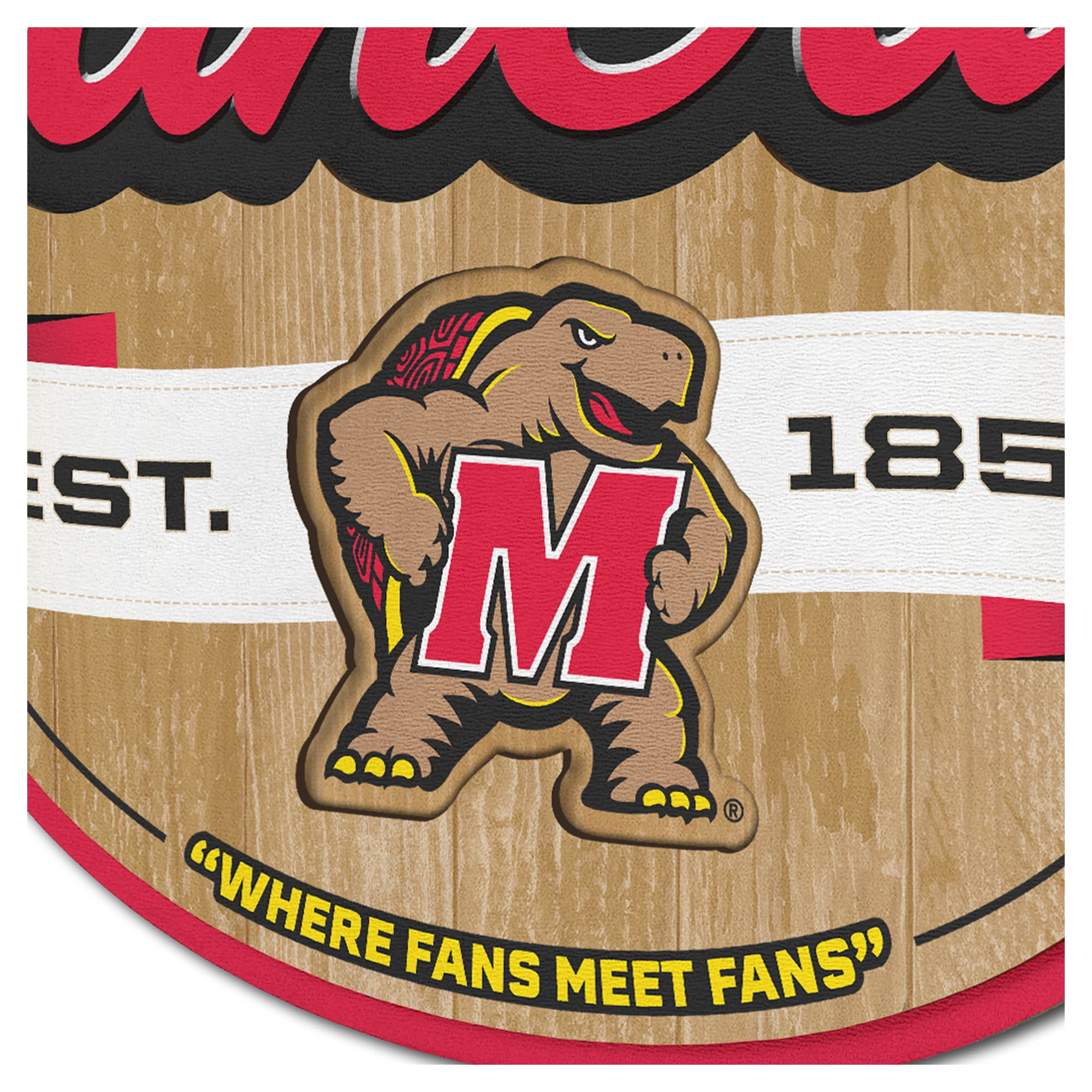 IDNA Maryland Terrapins 12.5" x 17" Fan Cave Sign